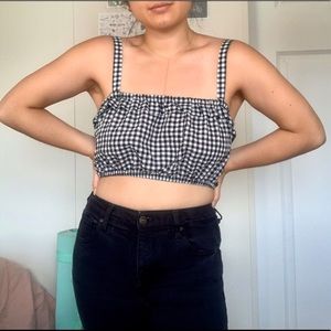 H&M Gingham Crop Top NWT
